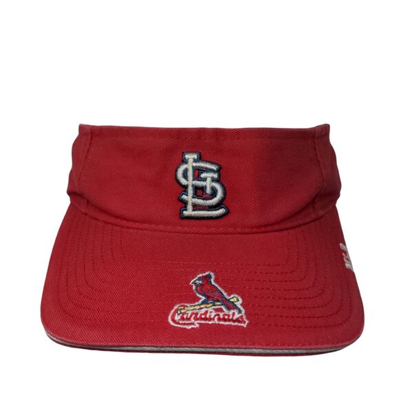 St. Louis Cardinals Puma Strapback Sun Visor Cap Hat Red OSFA Embroidered Logo - Picture 1 of 8